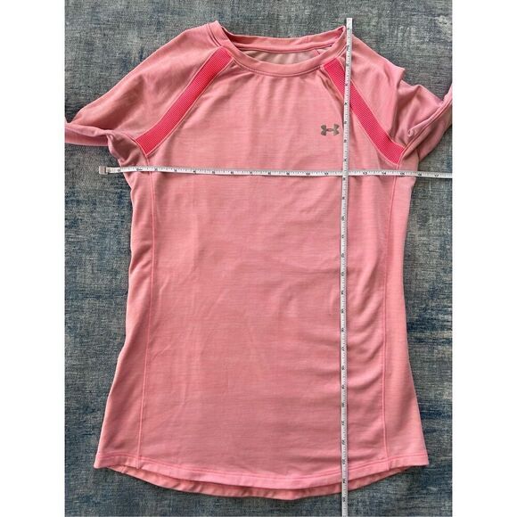 Under Armour Heathered Pink ColdGear Long Sleeve Athletic Top Small - Picture 5 of 5